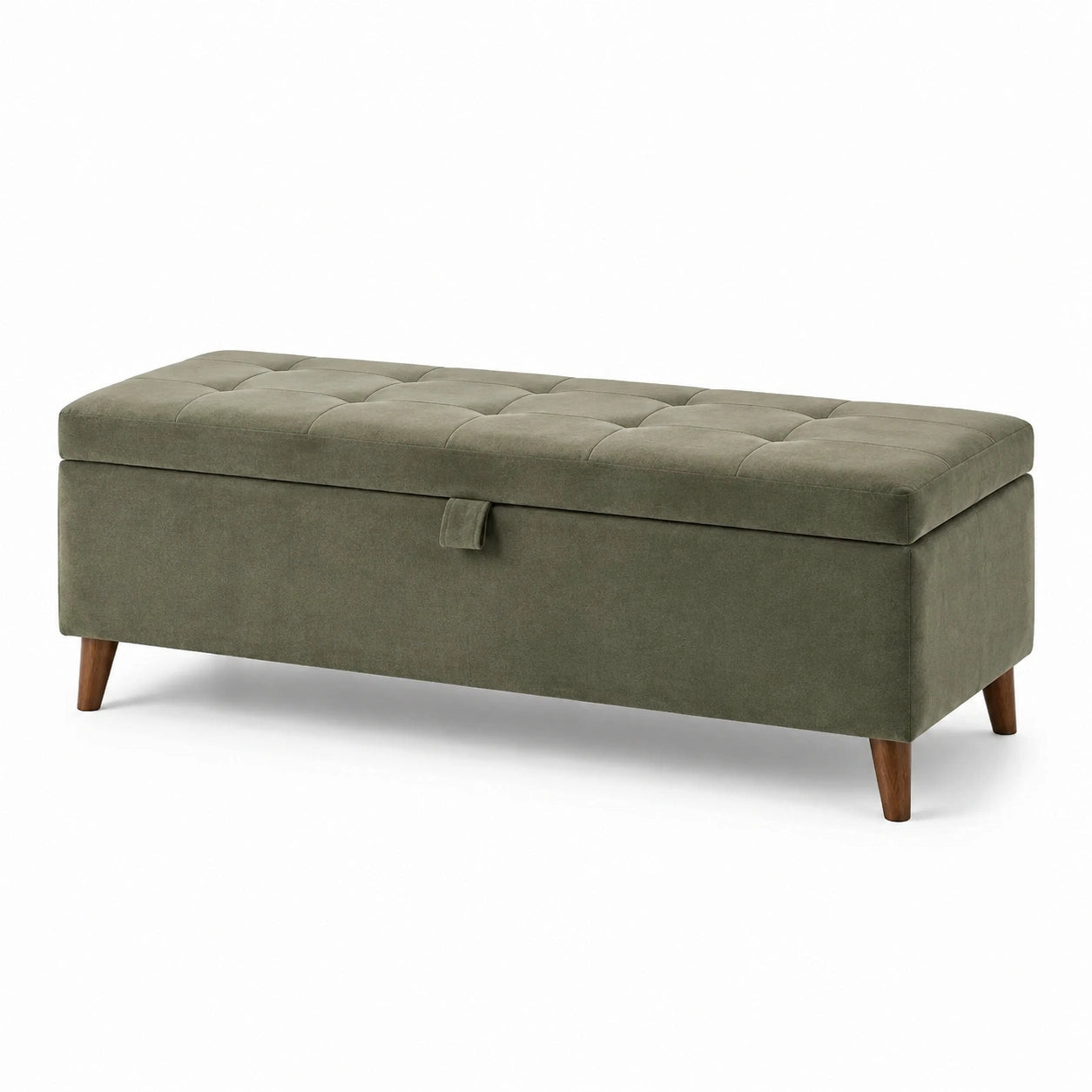 Polsterbank aus Samt Grün 140 cm