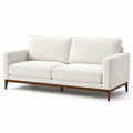 3-Sitzer Sofa Creme Stoff Massivholz