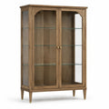Vitrine aus Eichenholz mit gehärtetem Glas 180cm