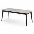 Rechteckiger Tisch mit Zementplatte und Metallbeinen 180x90x75 cm
