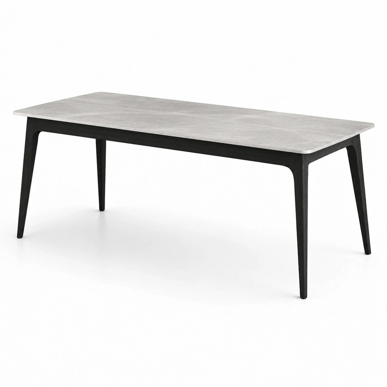 Rechteckiger Tisch mit Zementplatte und Metallbeinen 180x90x75 cm