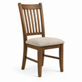 Esszimmerstuhl Massivholz Braun mit Polyesterbezug 95x45x55cm