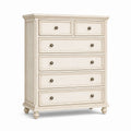 Holzkommode mit 6 Schubladen, Beige, 120 cm